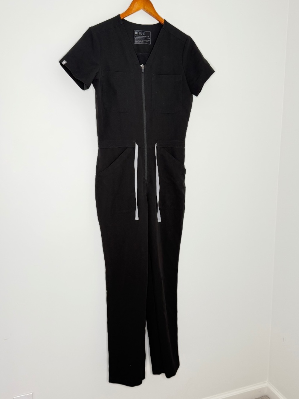 Figs Black Scrubs Jumpsuit Romper S